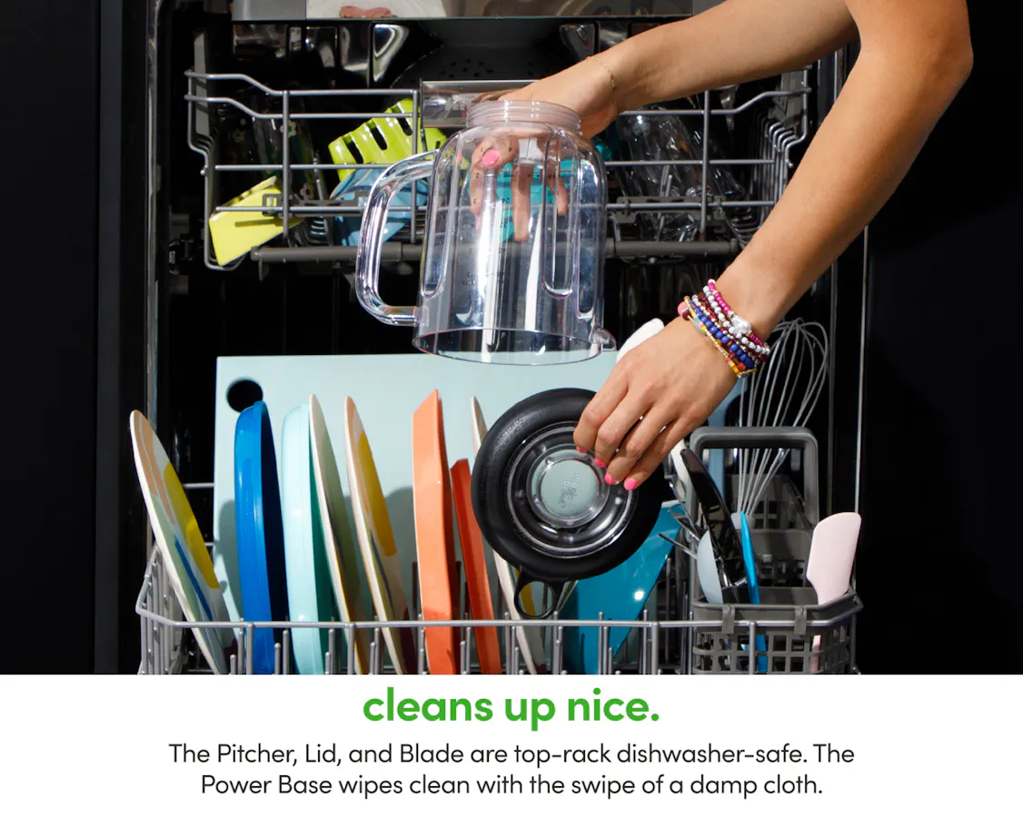 magic bullet Full-Sized Blender with description of cleaning process