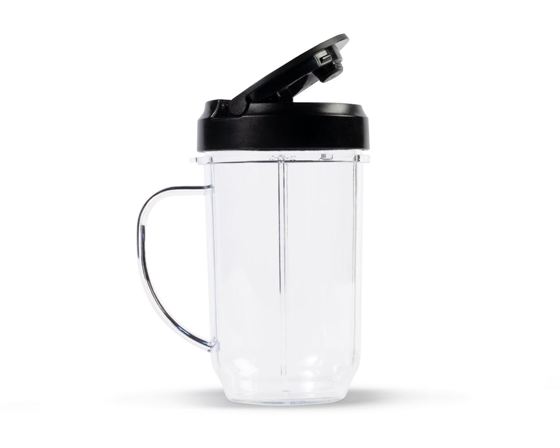 QT Tall 22oz Replacement Part Cup Mug with handle compatible with 250w  Magic Bullet On-The-Go Mug