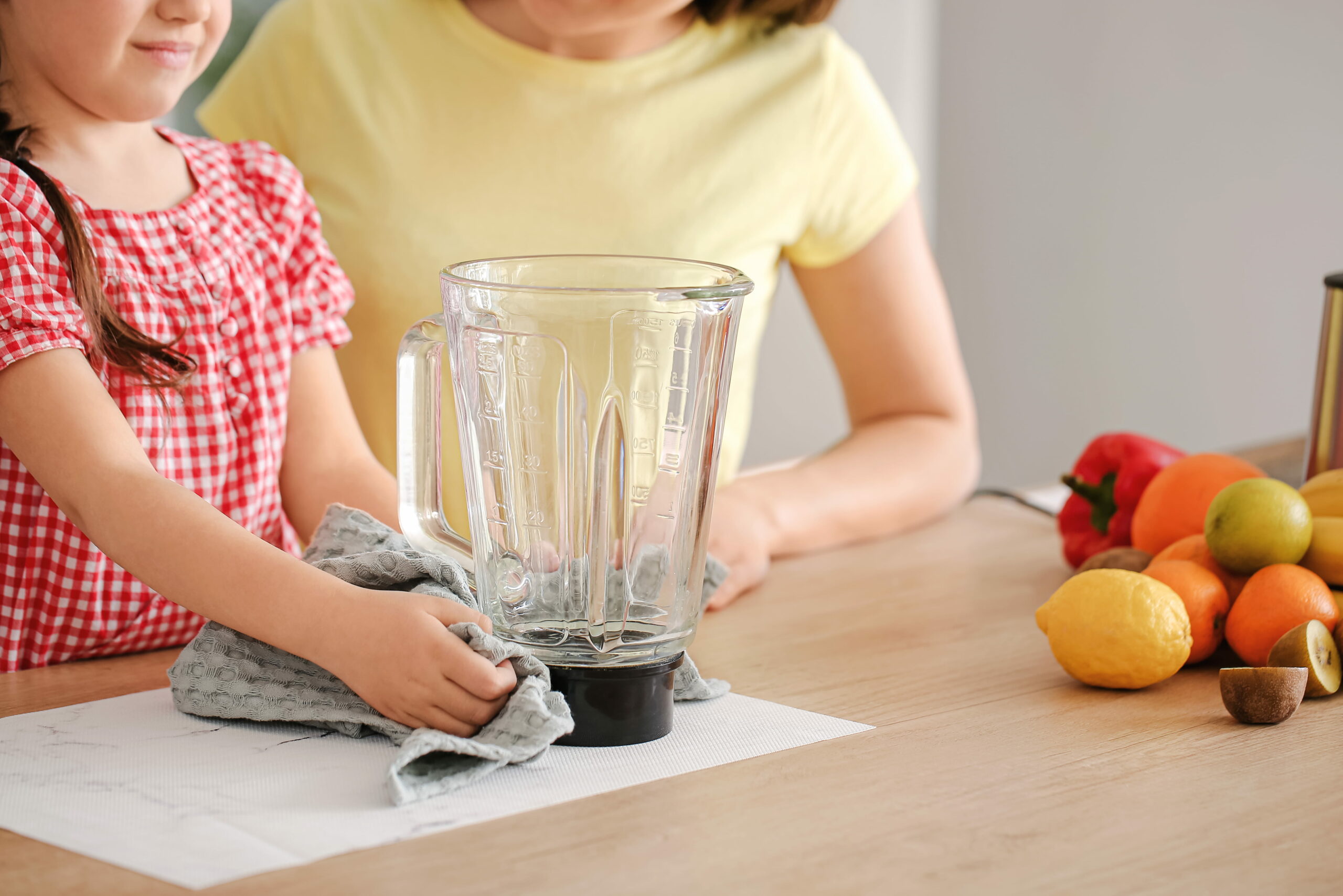 handwashing a blender pitcher