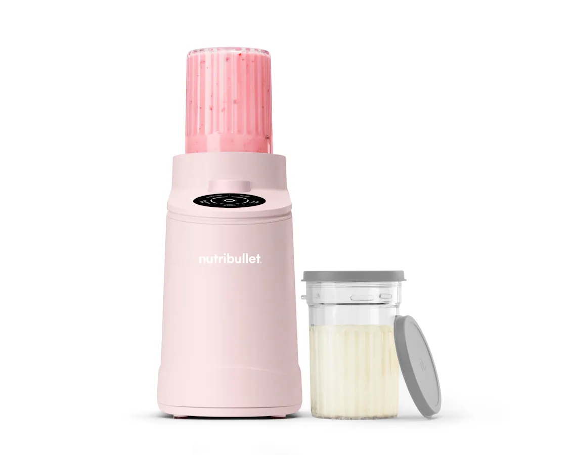 Compact Cotton Candy Pink nutribullet Chill Ice Cream Maker designed for fast, creamy frozen dessert results at home