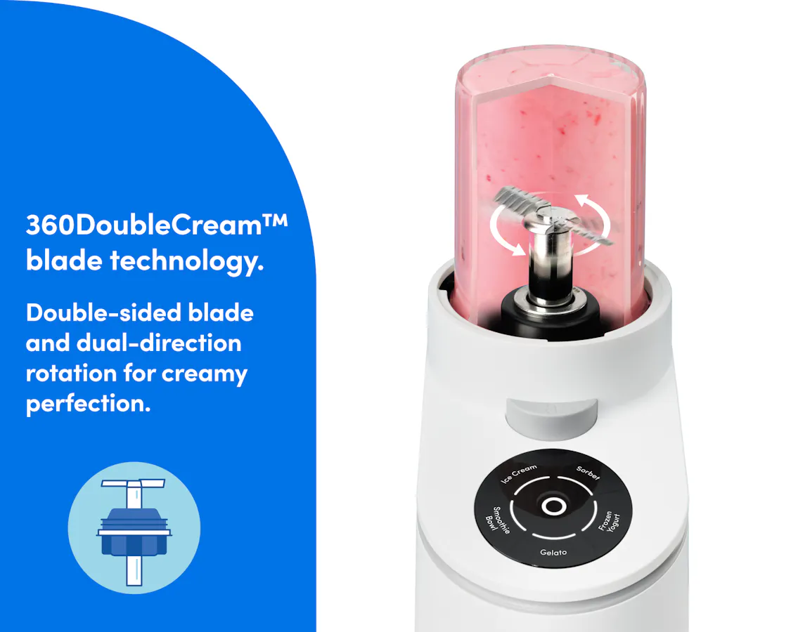 nutribullet Chill Ice Cream Maker highlighting faster and creamier performance capabilities