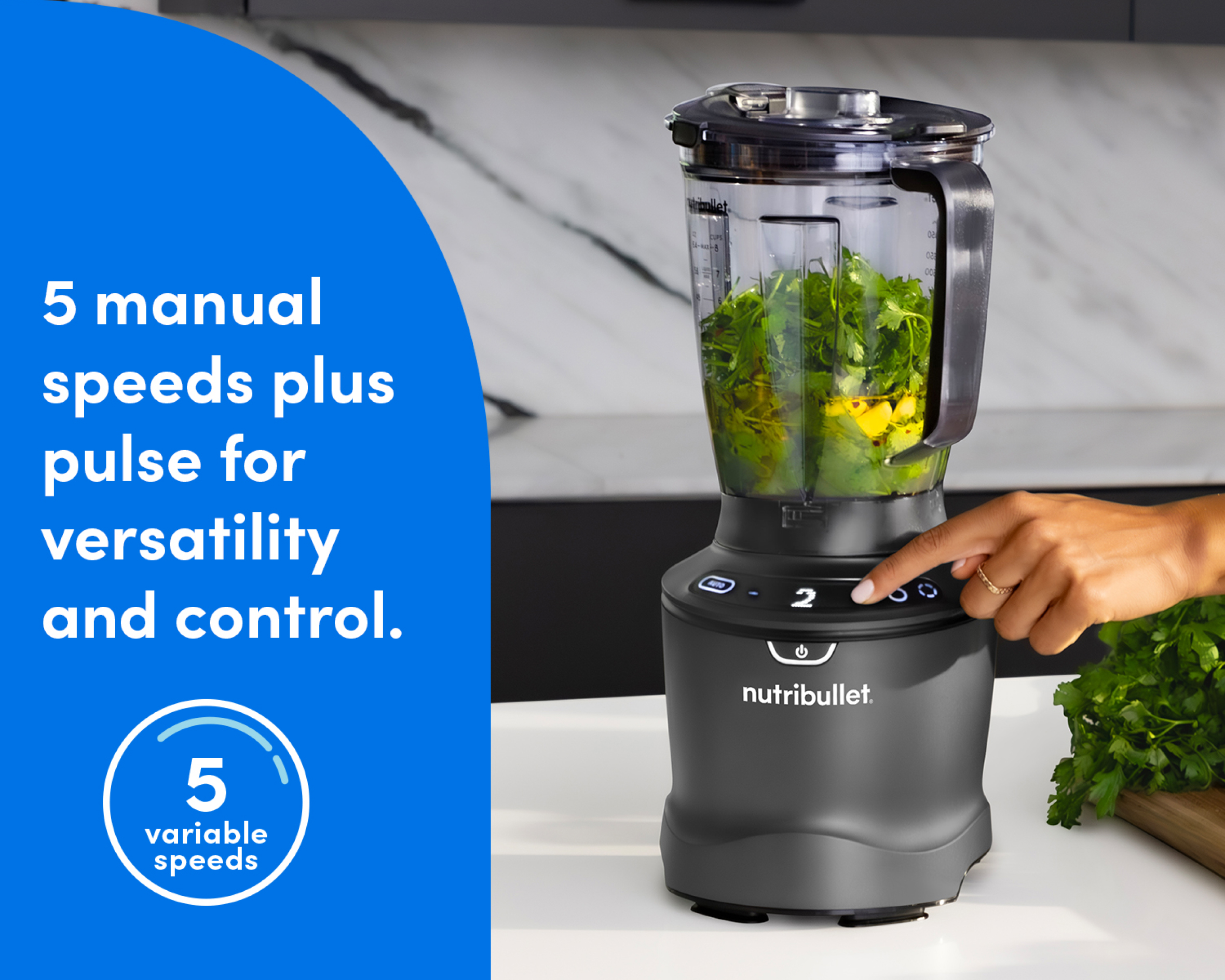 nutribullet SmartSense Blender – 5-speed, full-sized blender