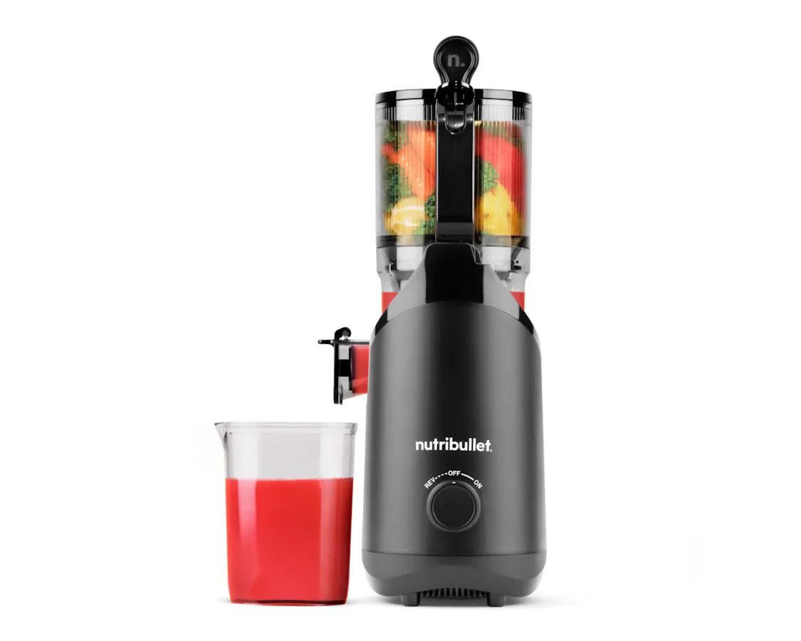 Straight-on shot of the nutribullet Cold Press Batch Juicer.