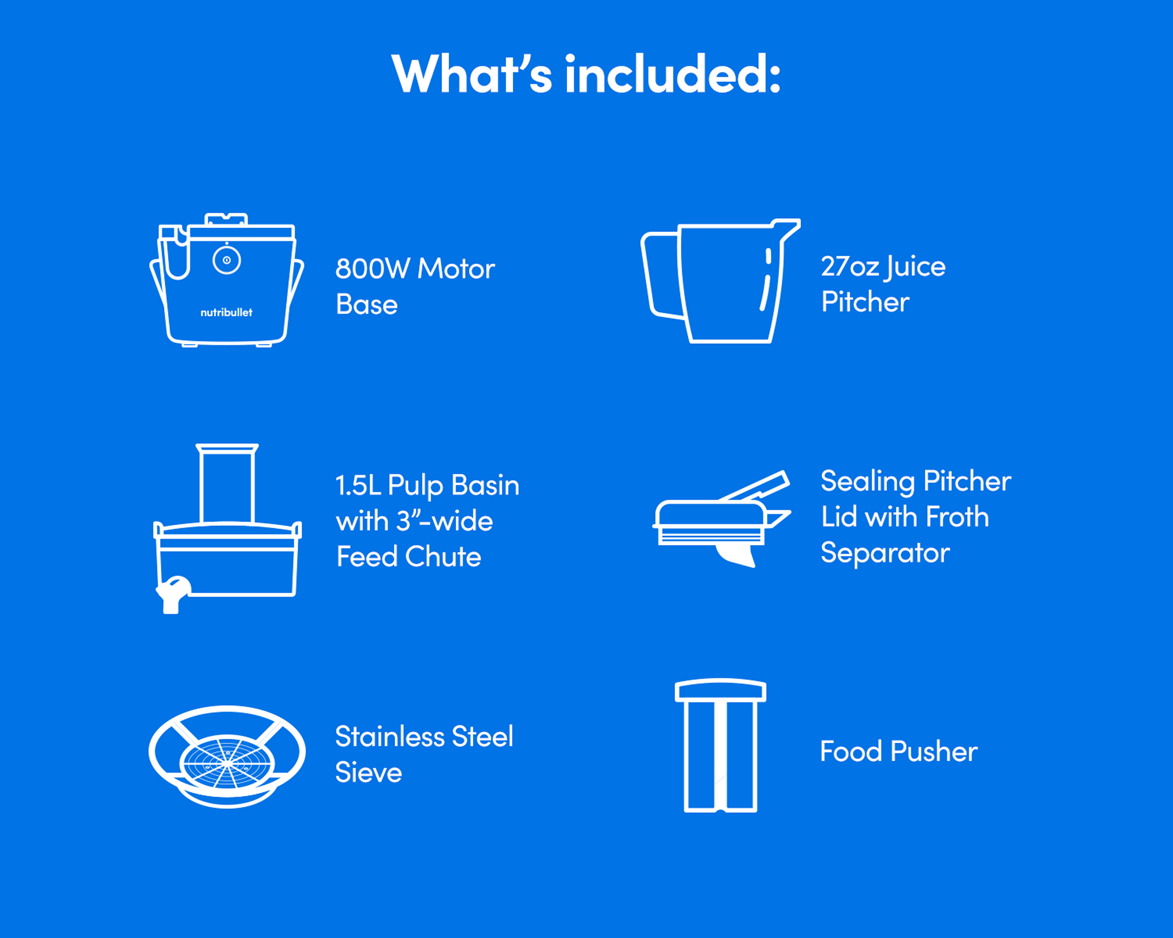 nutribullet 800 Watt Juicer - Whole Fruit & Vegetable Juicer