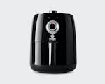 Product preview 3 of 9. Thumbnail of black air fryer with silver adjustment knob on white background.