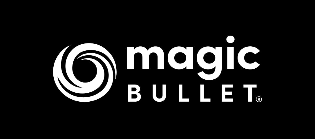 magicbullet® logo in white on a black background
