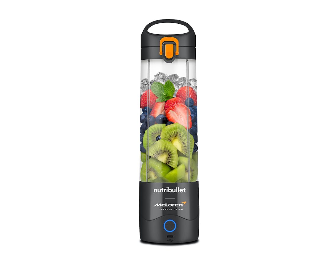 The gray nutribullet® x McLaren: Portable Blender on a white background