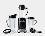 Product preview 4 of 6. Thumbnail nutribullet with short cup, SouperBlast Pitcher with lid, cup with pitcher lid