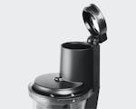 Product preview 4 of 8. Thumbnail of close up of open black juicer chute on white background.