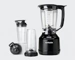 Product preview 1 of 8. Thumbnail of black nutribullet blender Combo with pitcher, spare cups and black to go lids.