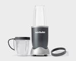 Product preview 4 of 7. Thumbnail nutribullet with cup and comfort lip ring on grey background.