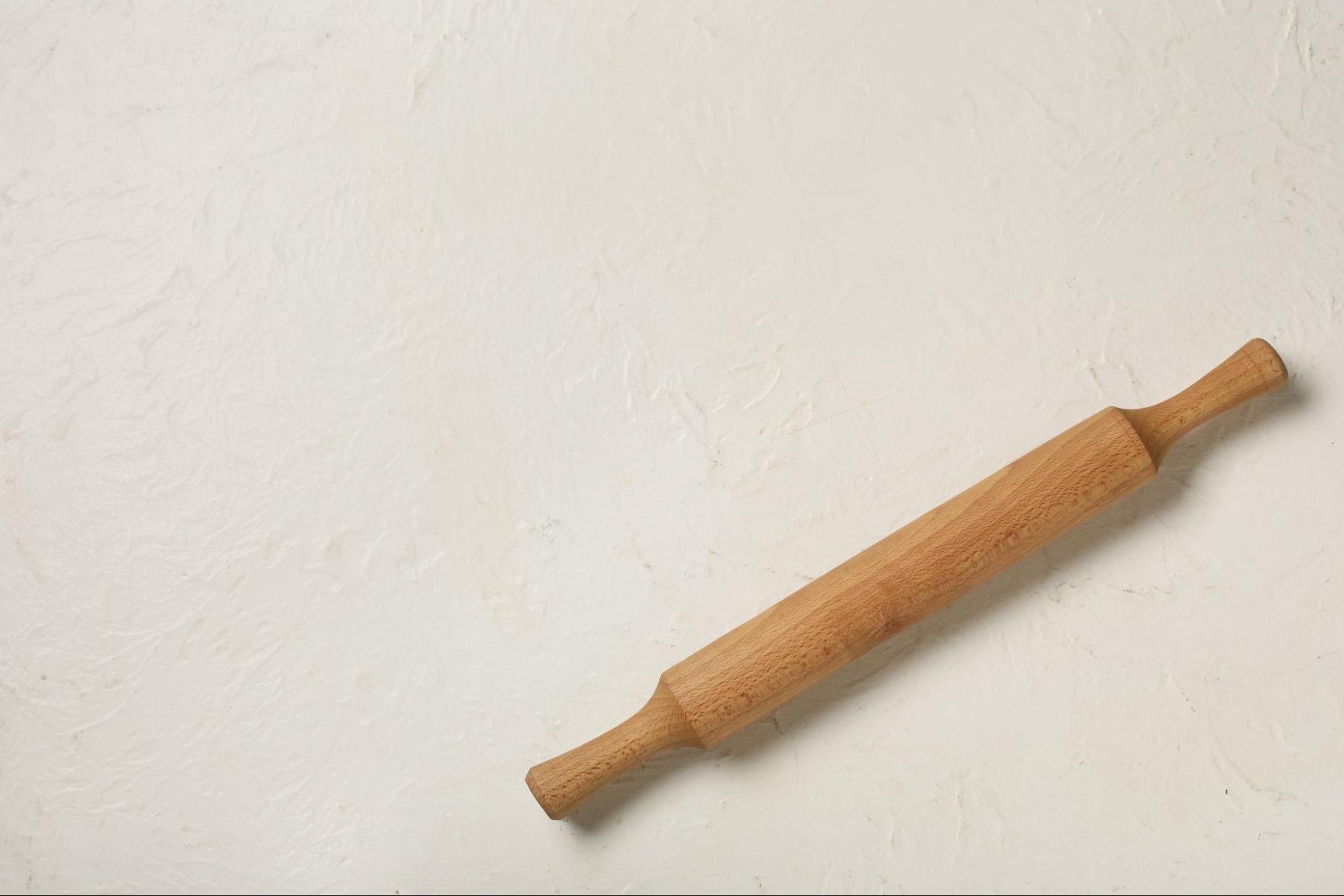 rolling pin used to grind coffee beans